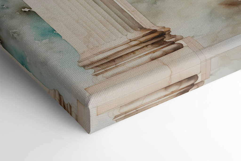 Group of white pillars Group of white pillars