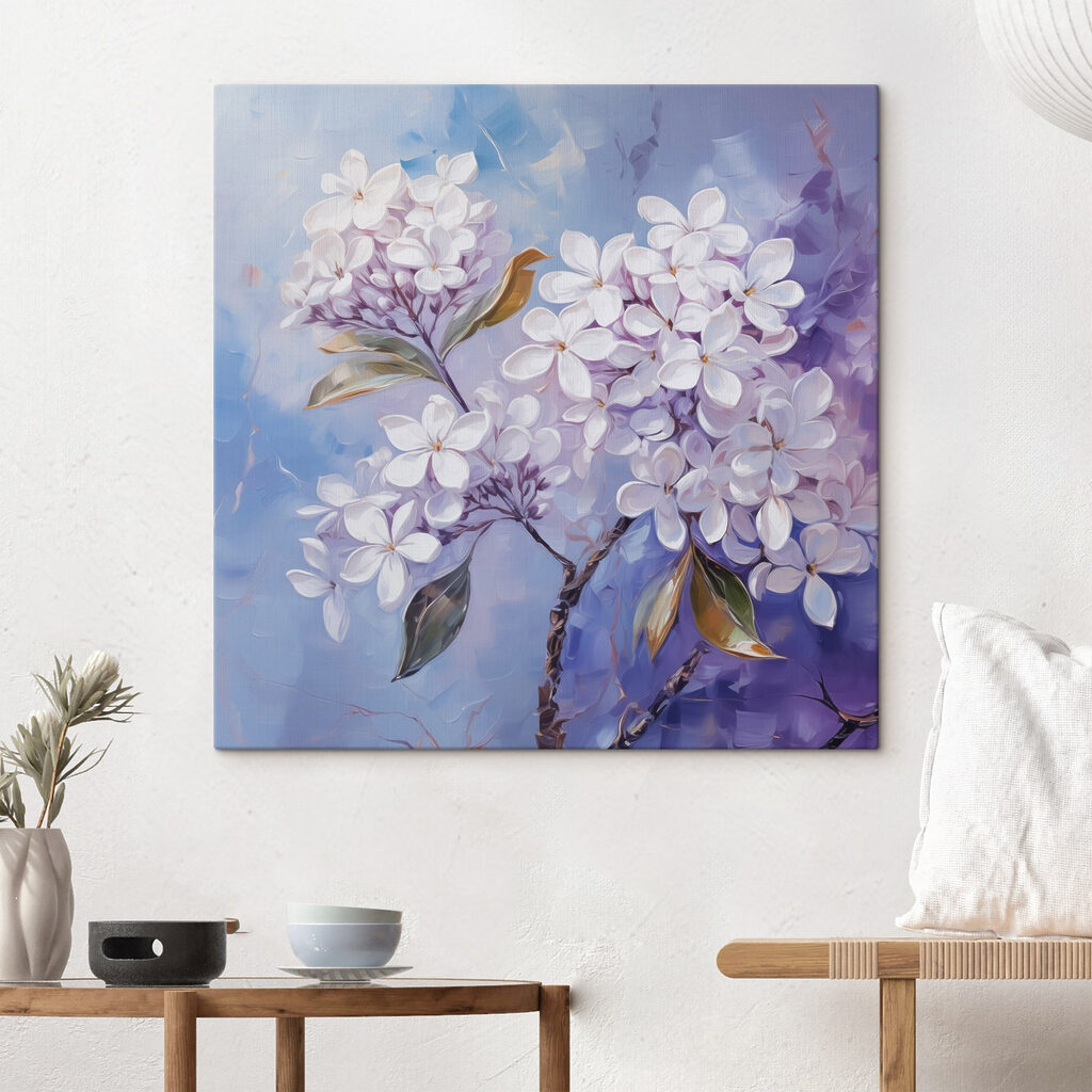 Painting of white flowers