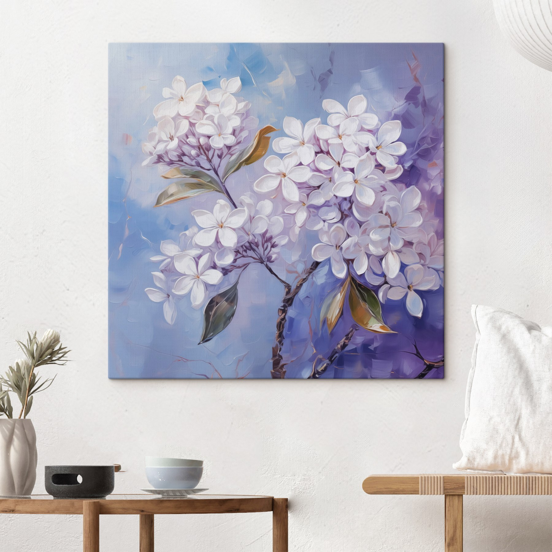 Painting of white flowers