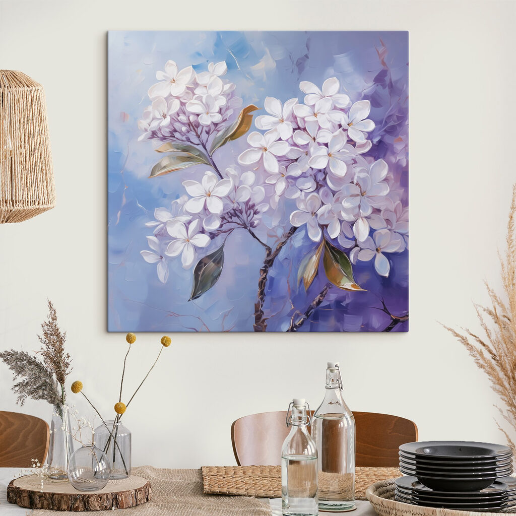 Painting of white flowers