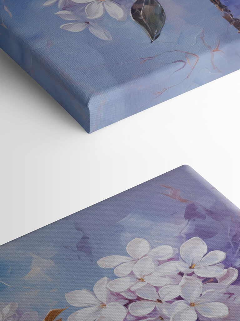 Painting of white flowers