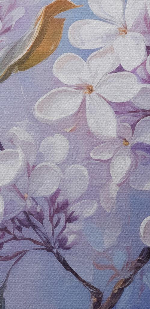 Painting of white flowers