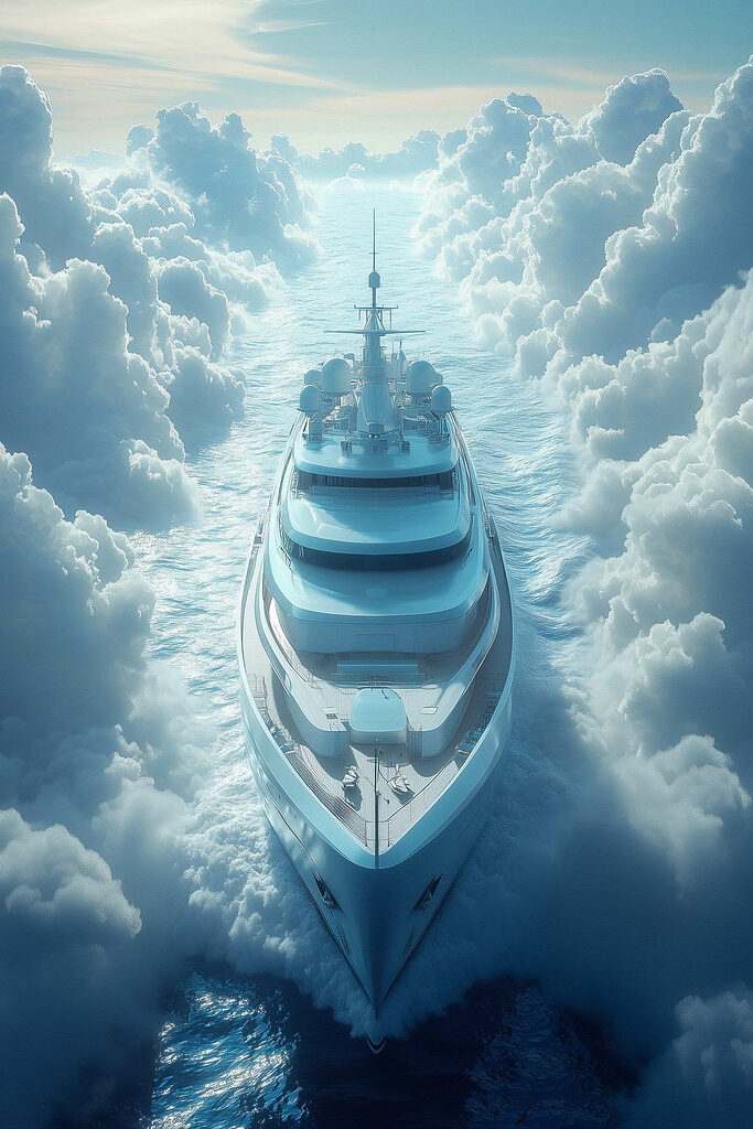 Ship in the clouds