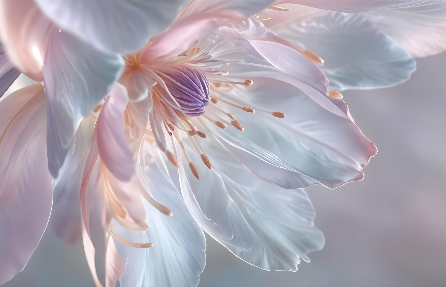 Delicate petals in soft colors
