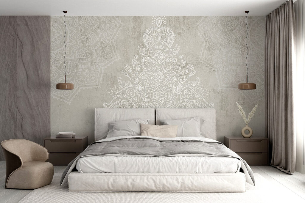 White and grey patterned background