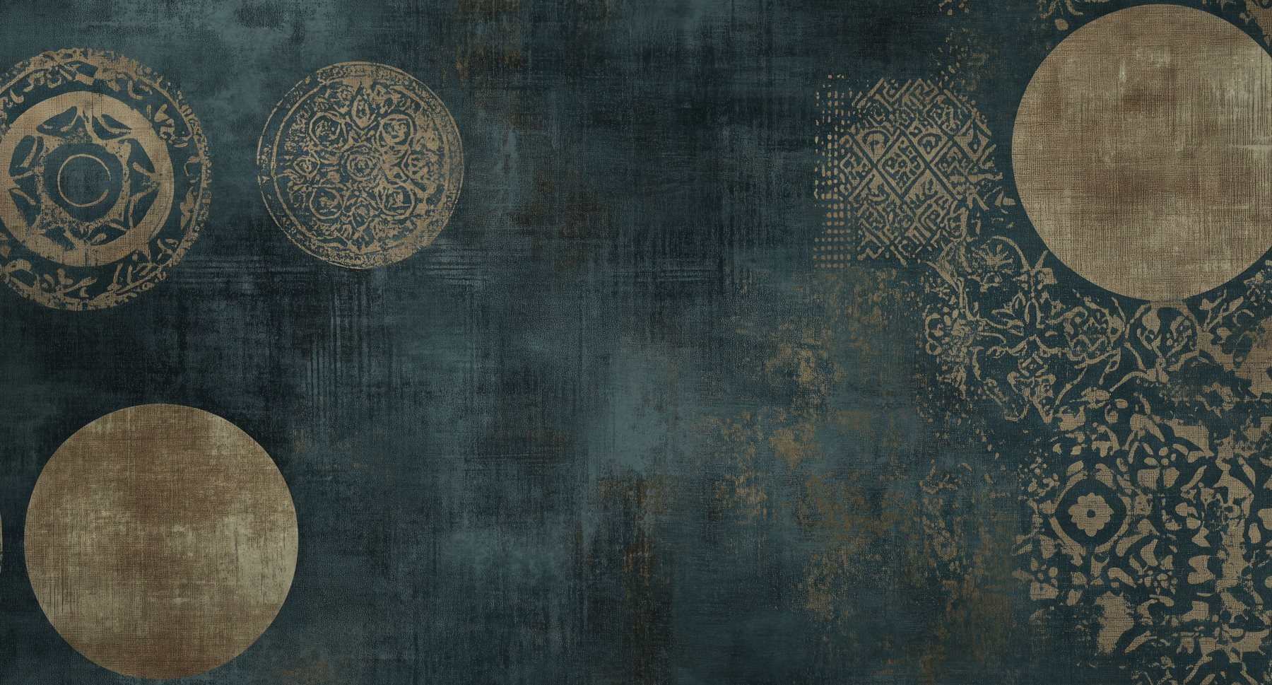 Mysterious patterns on textured background