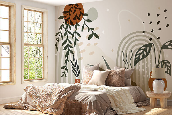 Graphic of a plant and potted plants