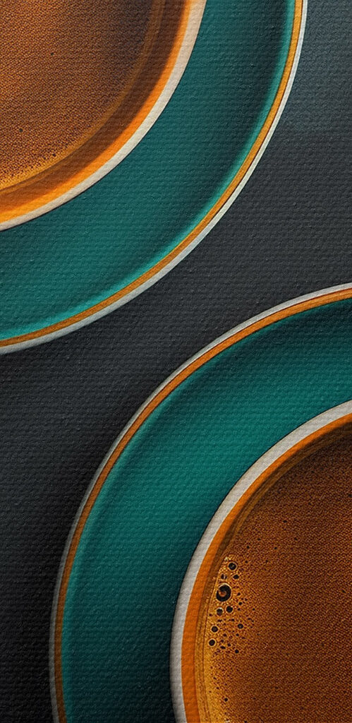 Two cups of coffee on saucers