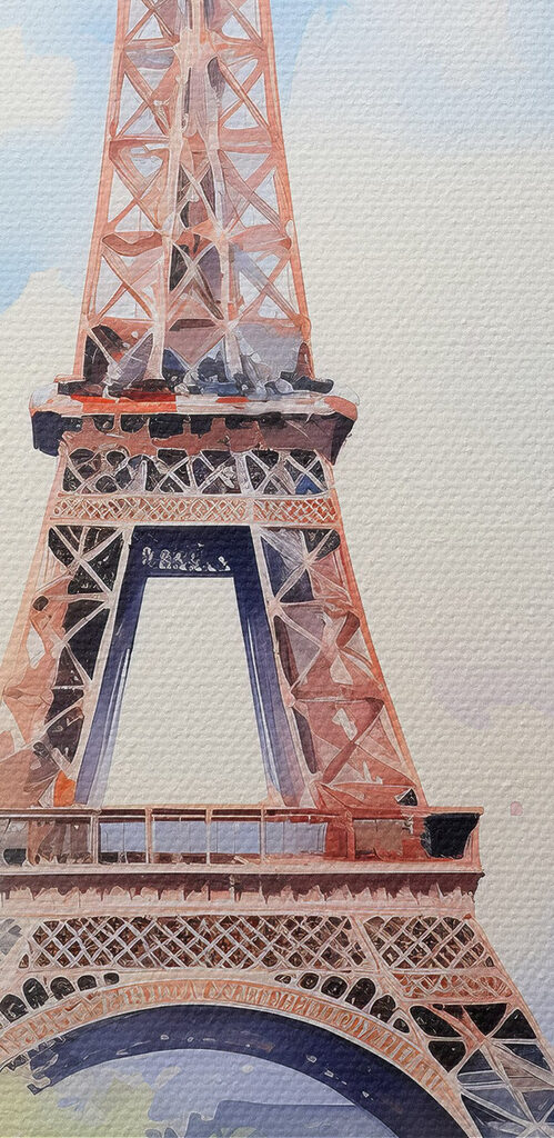 Watercolor of a tower Watercolor of a tower