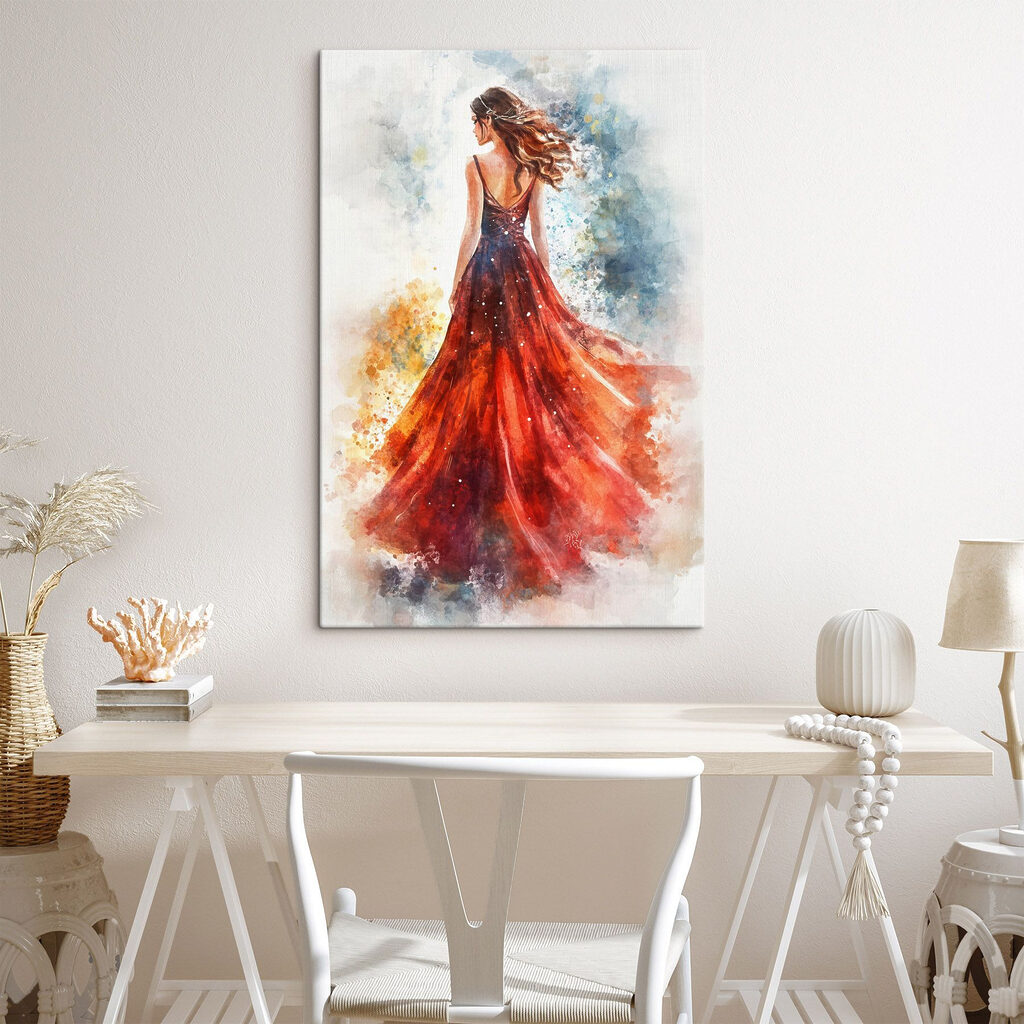 Woman in a red dress Woman in a red dress