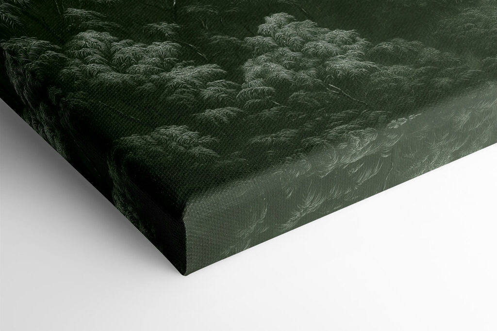 Foggy forest with trees Foggy forest with trees