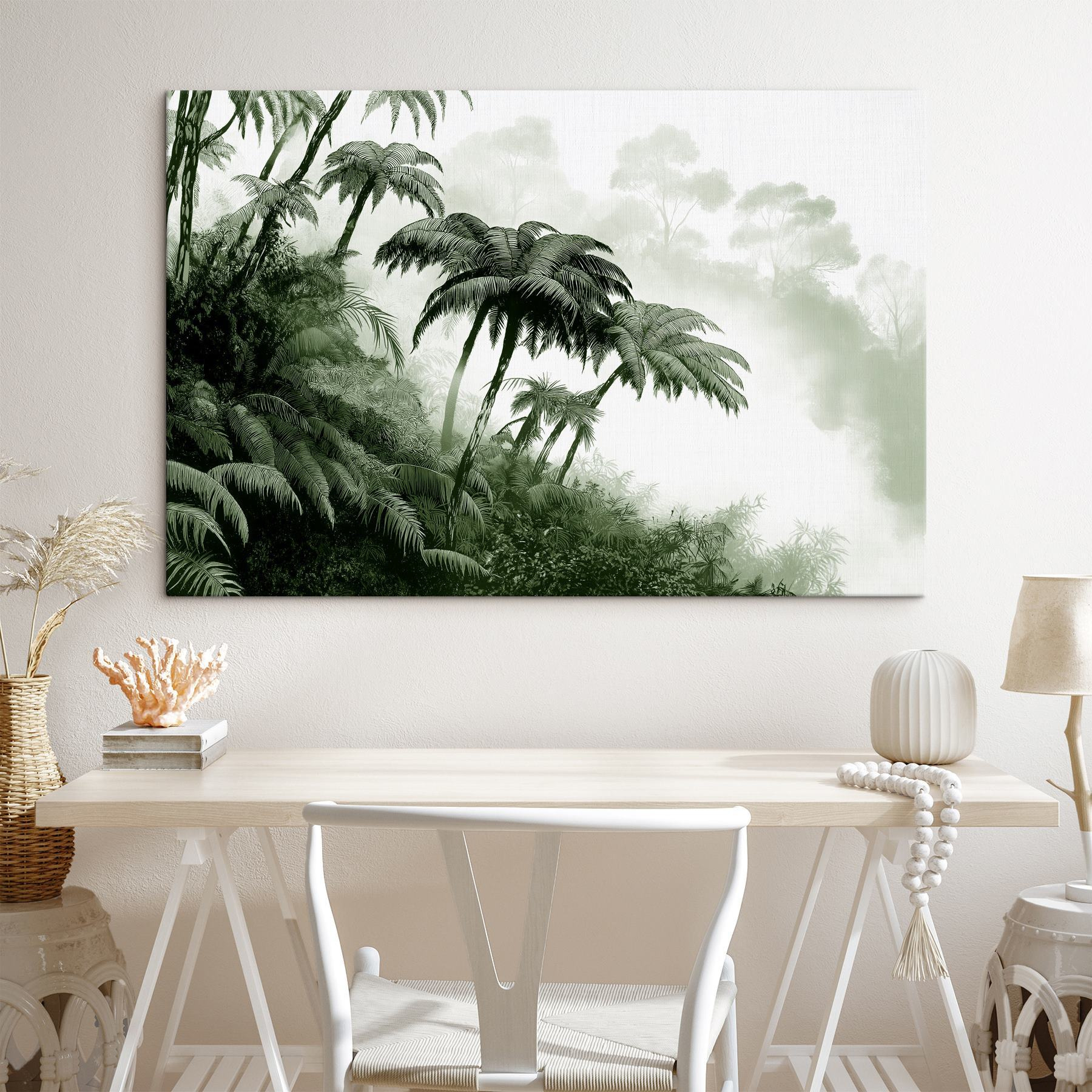 Group of palm trees in a forest