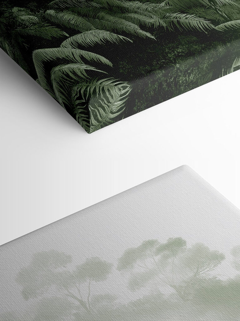 Group of palm trees in a forest