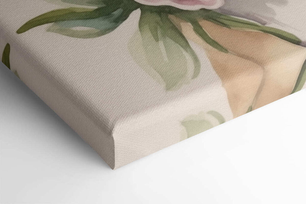 Painting of a dog holding a flower Painting of a dog holding a flower