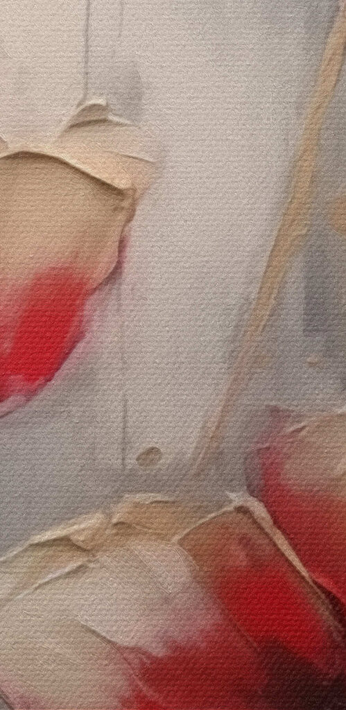 Painting of flowers on a grey background Painting of flowers on a grey background