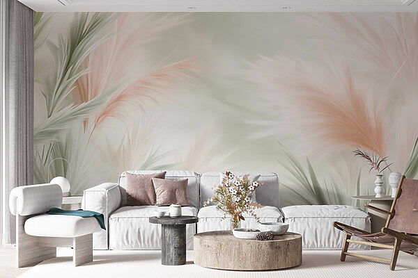 Soft pastel foliage in gentle hues