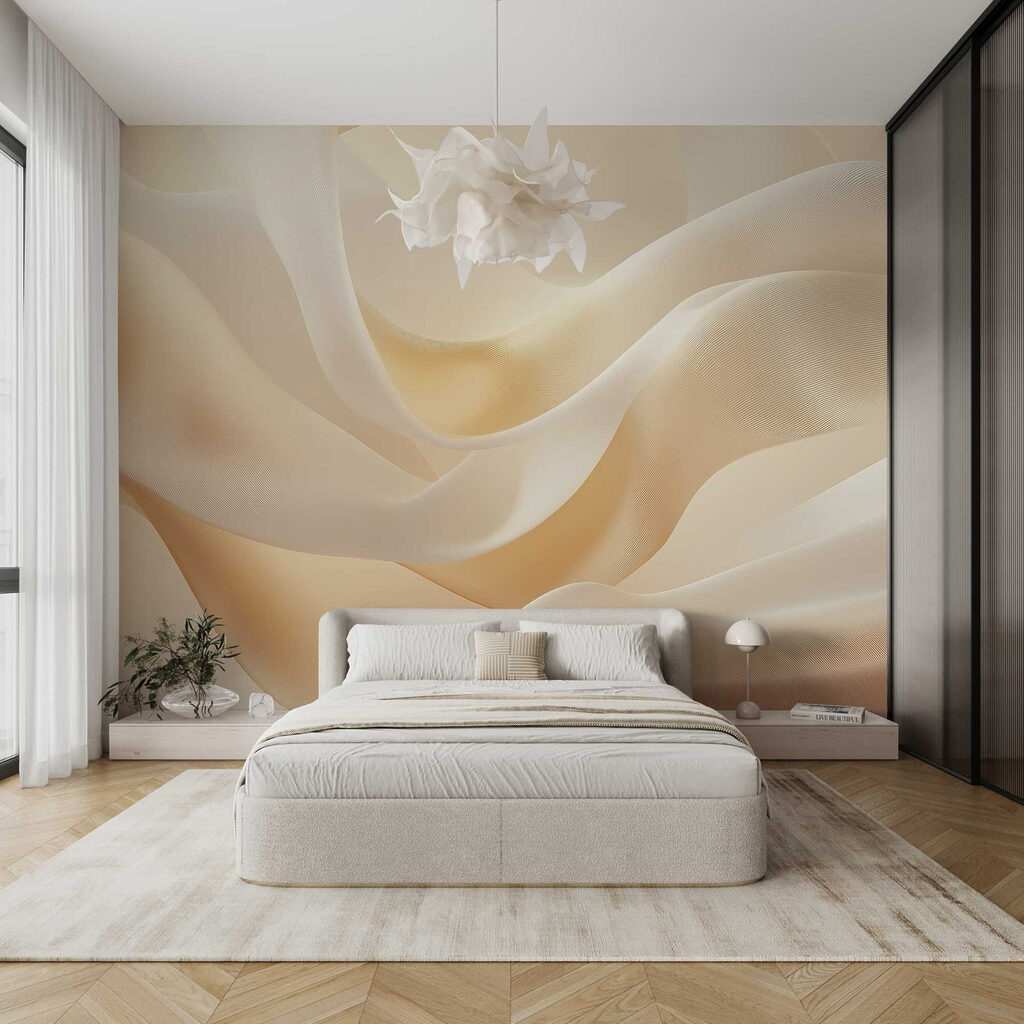 Soft waves of delicate fabric design Soft waves of delicate fabric design