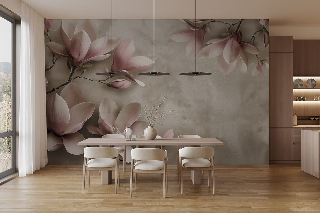 Delicate blooms in soft pastel hues