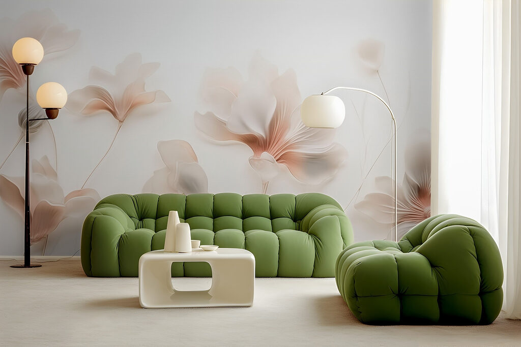 Delicate floral elegance in soft tones