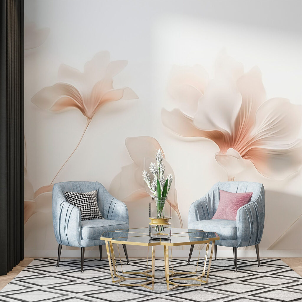 Delicate floral elegance in soft tones