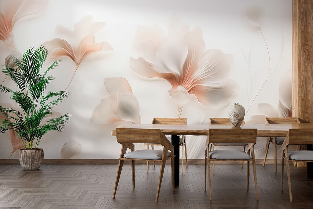 Delicate floral elegance in soft tones