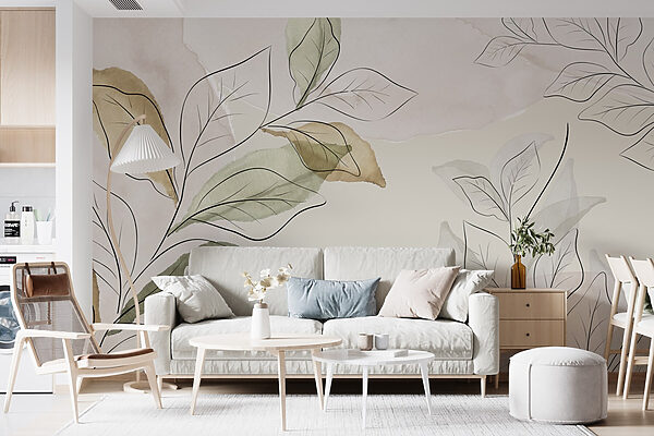 Elegantný botanický dizajn v jemných odtieňoch Elegantný botanický dizajn v jemných odtieňoch