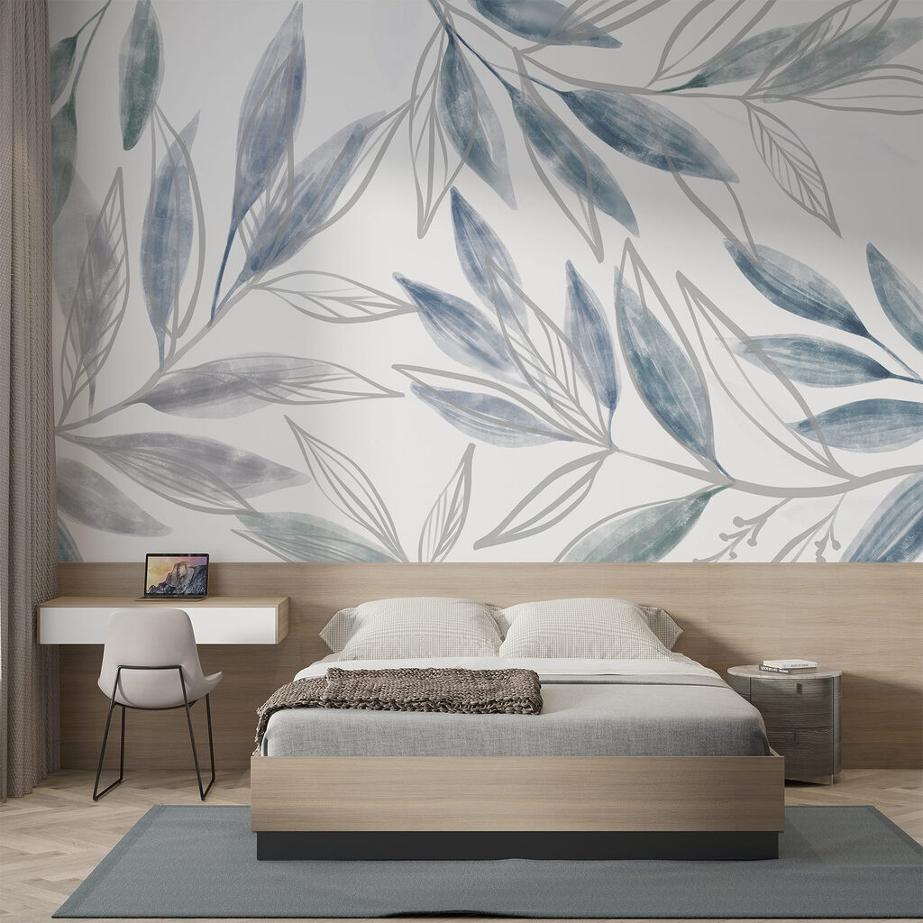 Nature-inspired watercolor leaf design