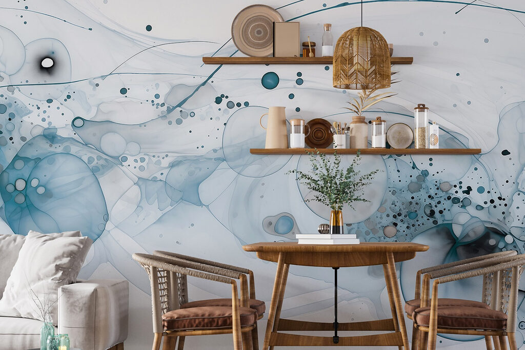 Fluid patterns in tranquil hues Fluid patterns in tranquil hues