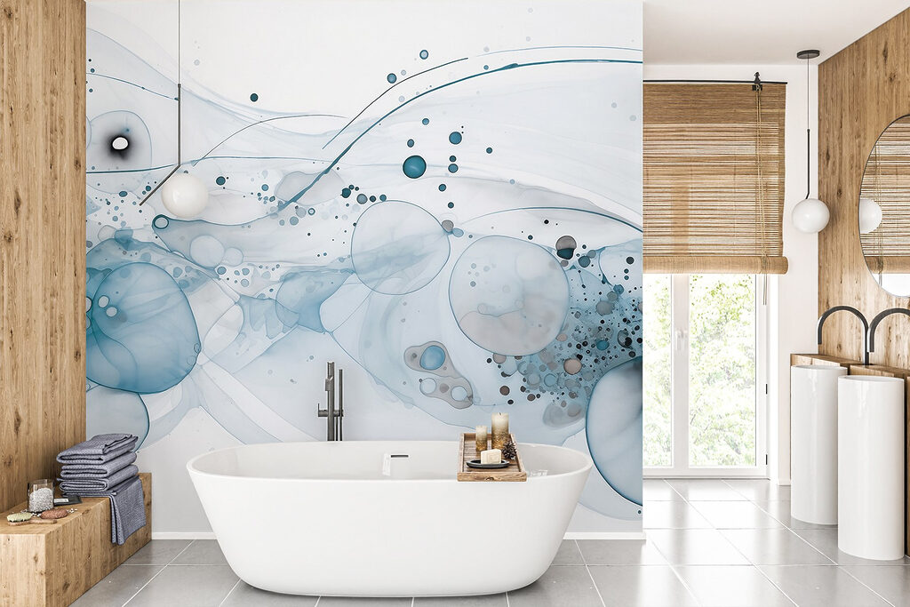 Fluid patterns in tranquil hues Fluid patterns in tranquil hues