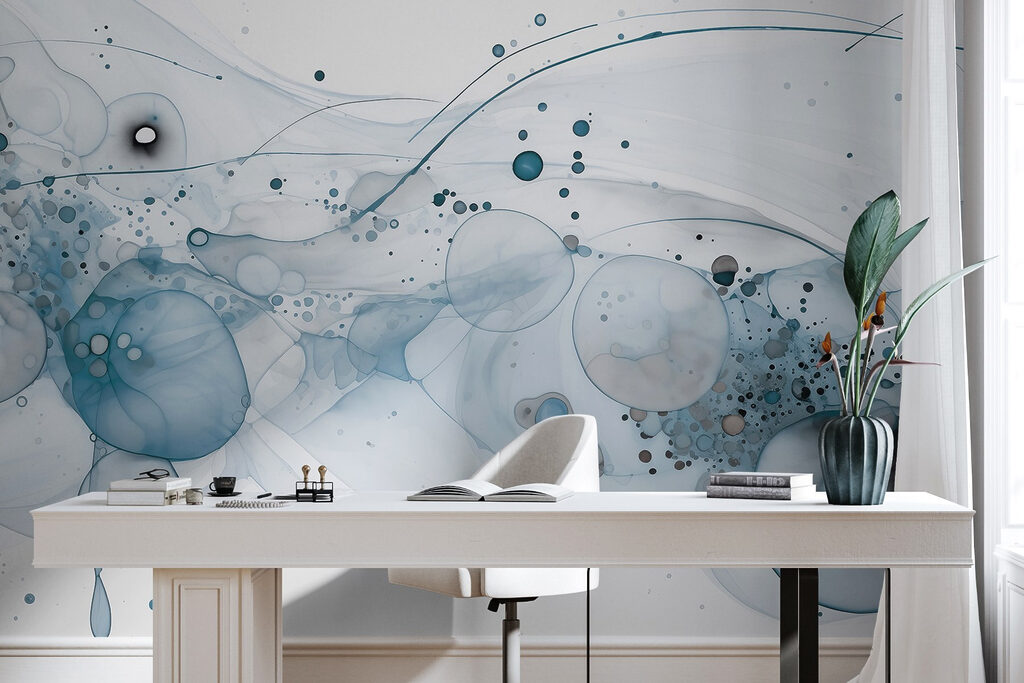 Fluid patterns in tranquil hues Fluid patterns in tranquil hues