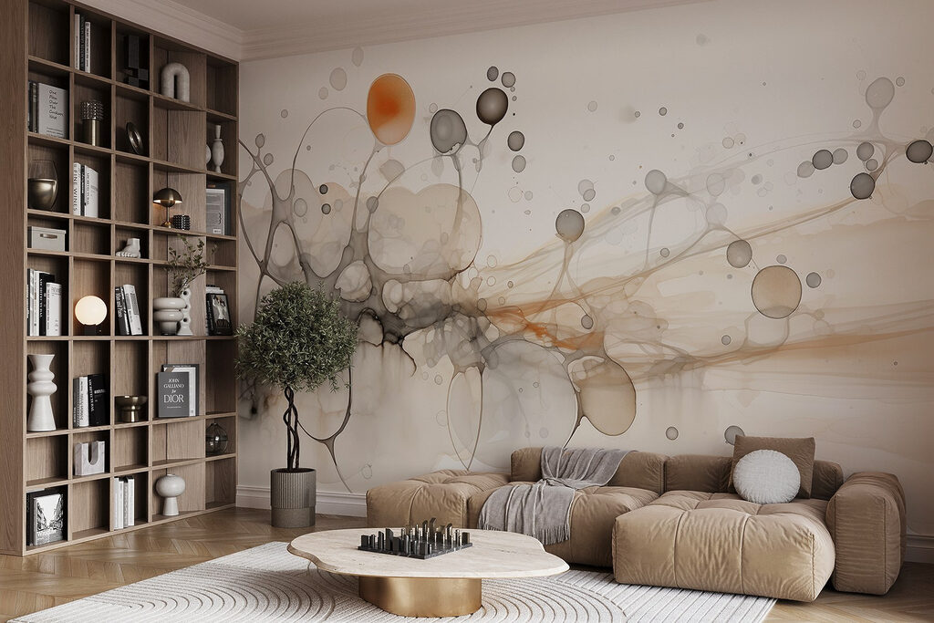 Abstract shapes in soft colors