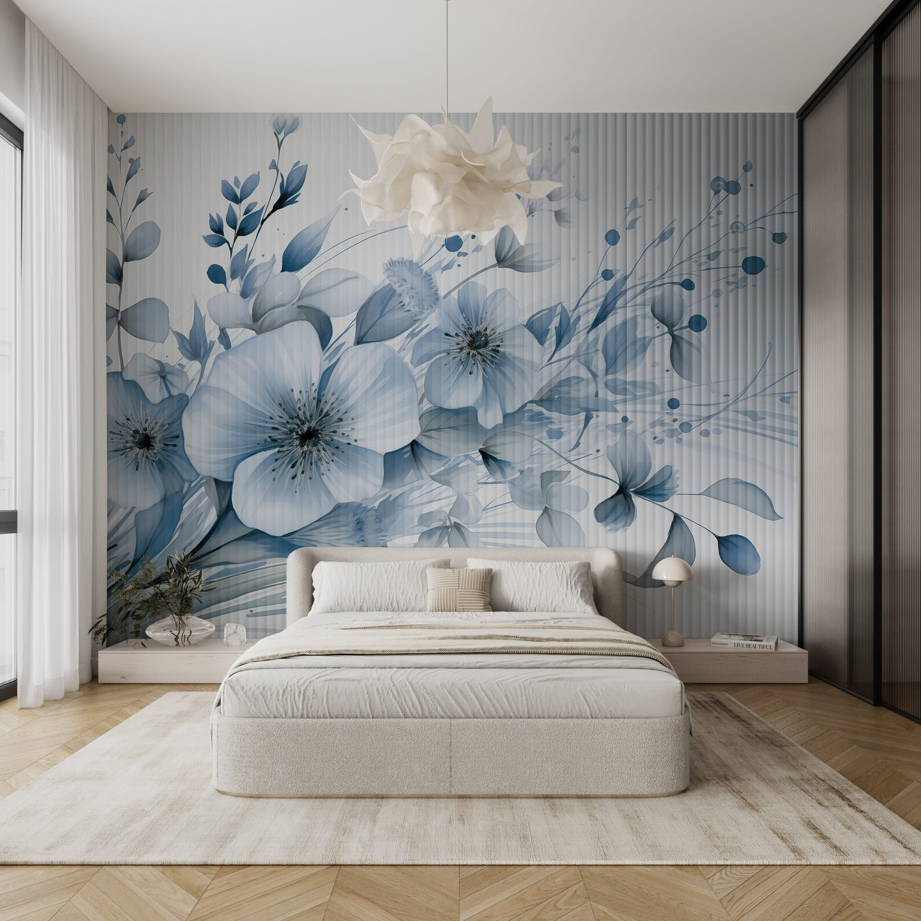 Delicate blossoms in soft hues