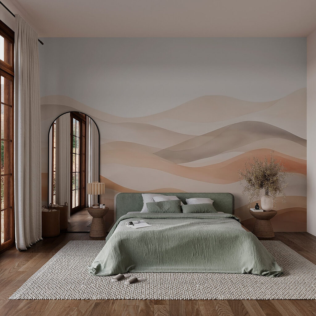 Brown and white wavy lines Brown and white wavy lines