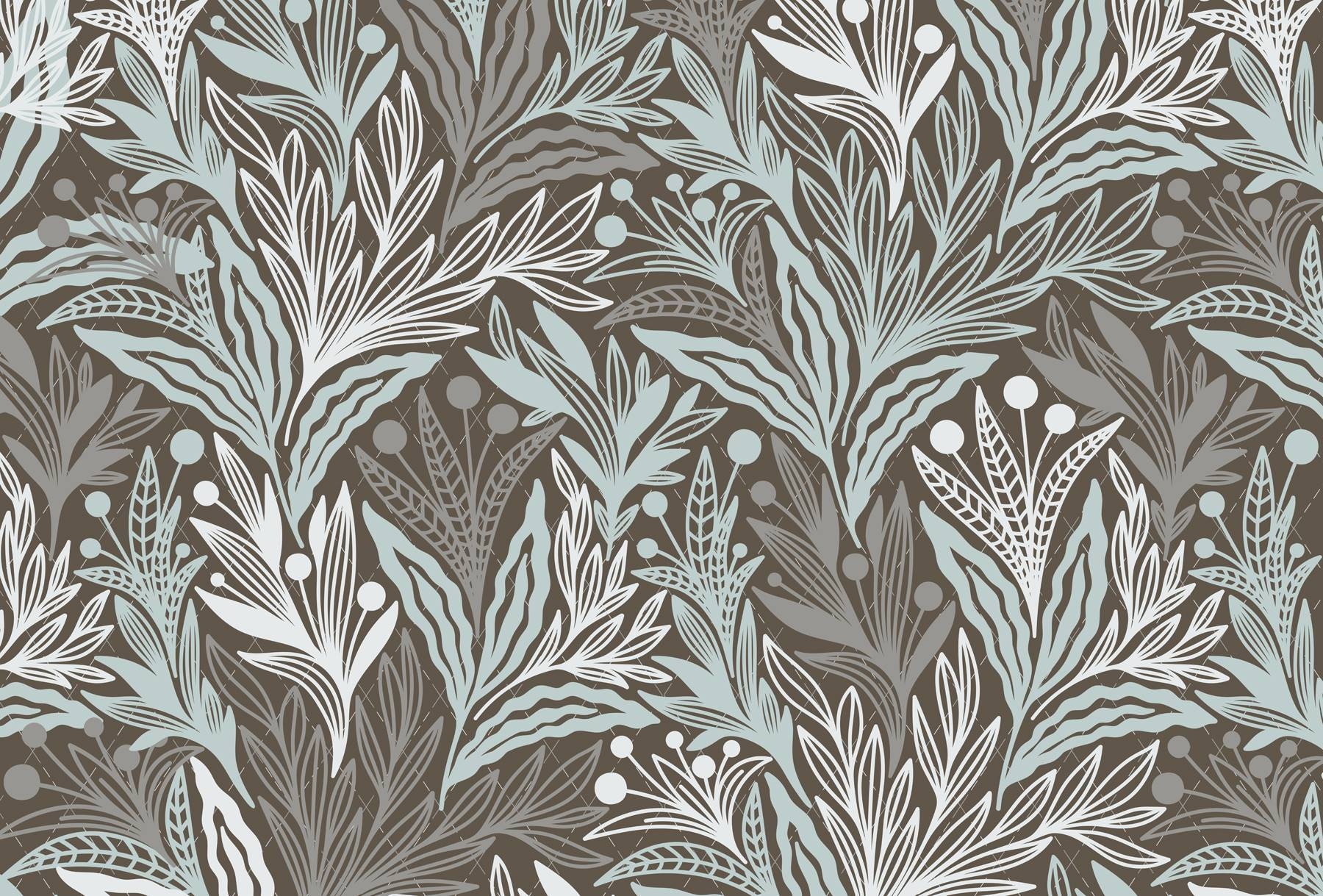 Pattern of leaves and berries Pattern of leaves and berries