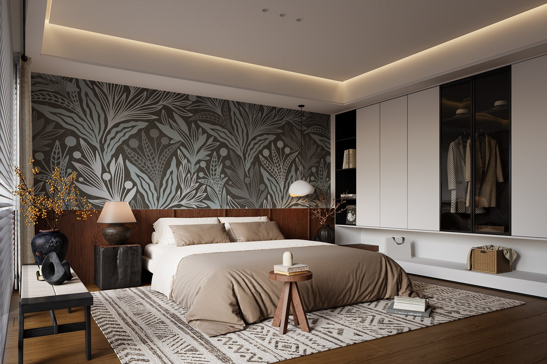 Pattern of leaves and berries Pattern of leaves and berries