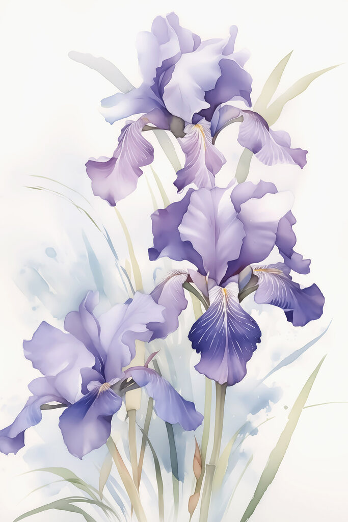 Iris in soft pastel hues Iris in soft pastel hues