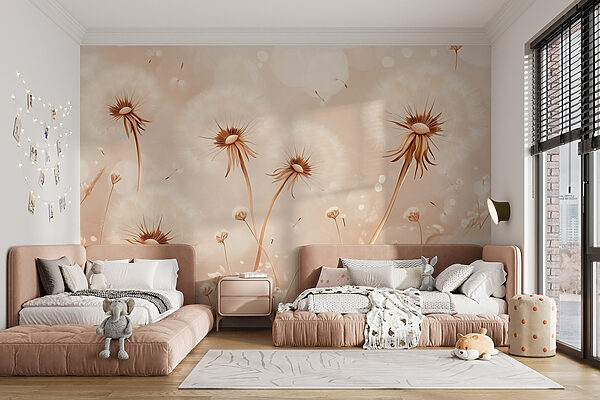 Dandelions dancing in the gentle breeze Dandelions dancing in the gentle breeze