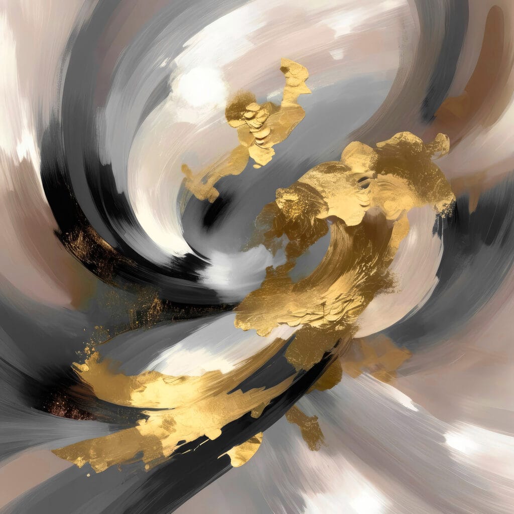 Dynamic swirls of color and texture