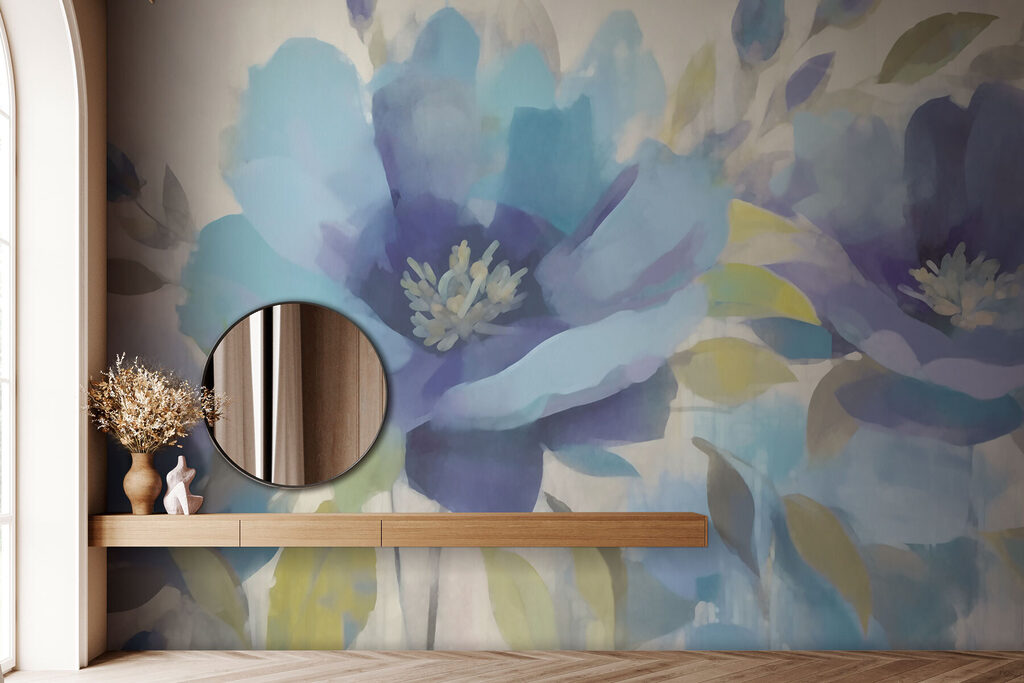 Painting of flowers and leaves Painting of flowers and leaves