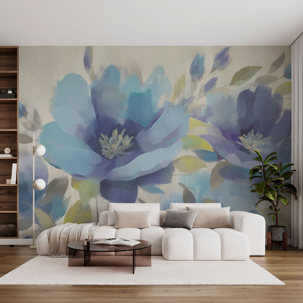 Painting of flowers and leaves Painting of flowers and leaves