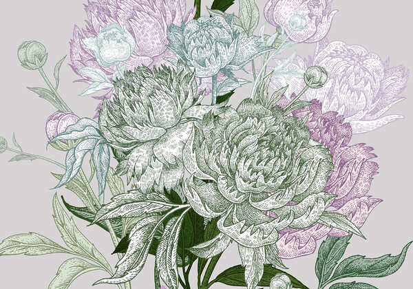 Živé kvetinové ilustrácie s detailmi Živé kvetinové ilustrácie s detailmi