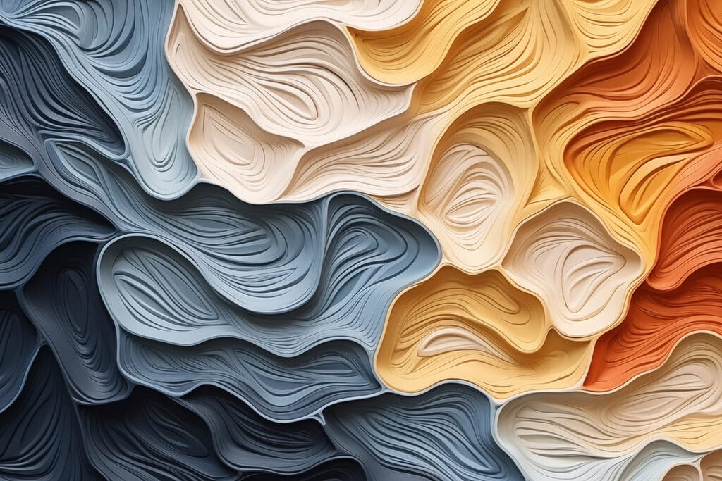 Flowing colors in abstract design Flowing colors in abstract design