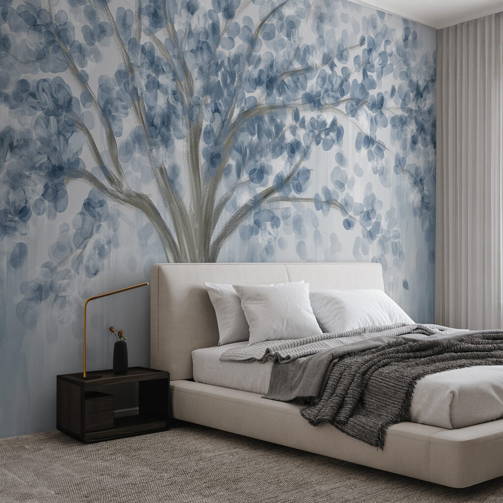 Tree with blue leaves Tree with blue leaves