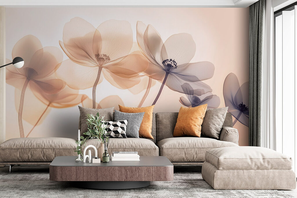 Delicate blooms in soft hues