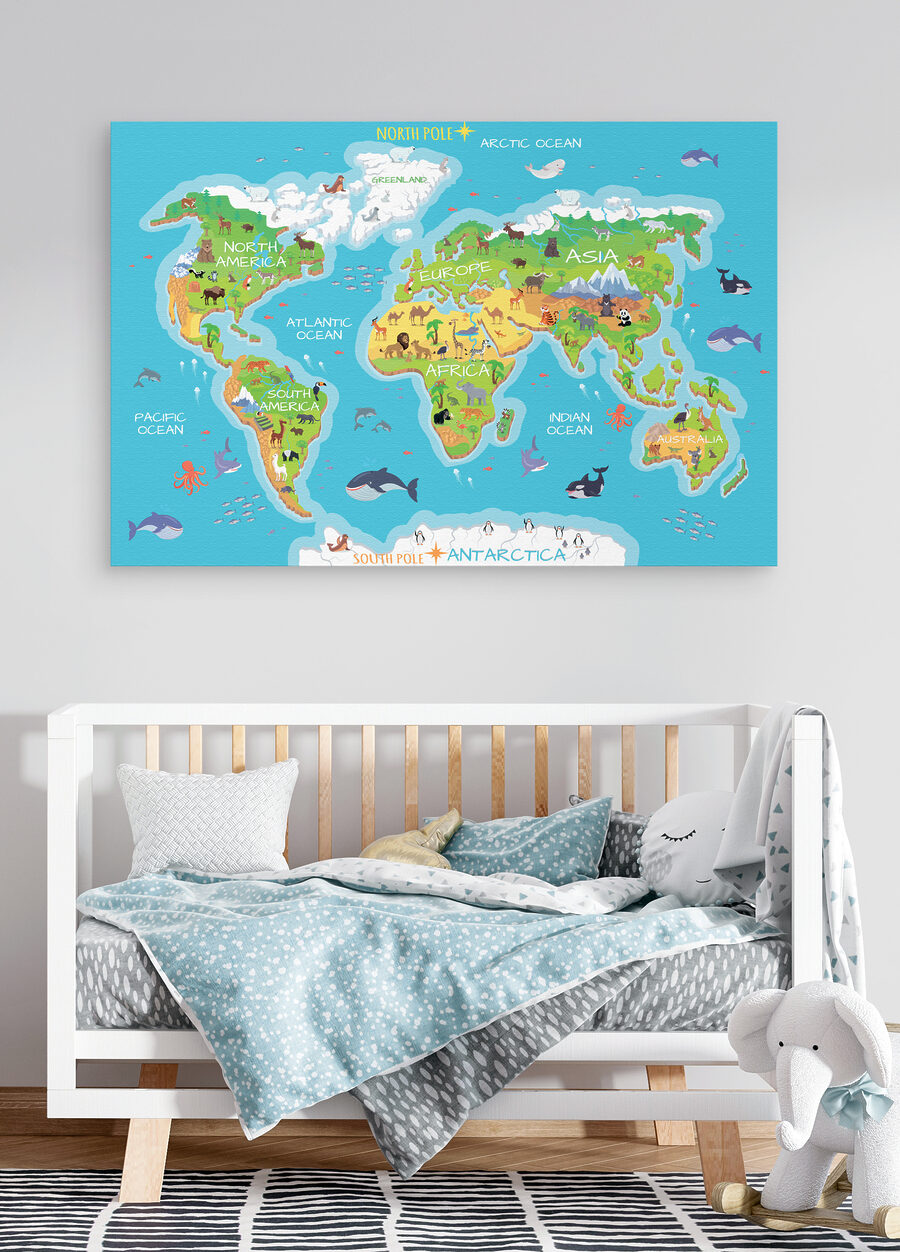 Mapa sveta so zvieratami Mapa sveta so zvieratami