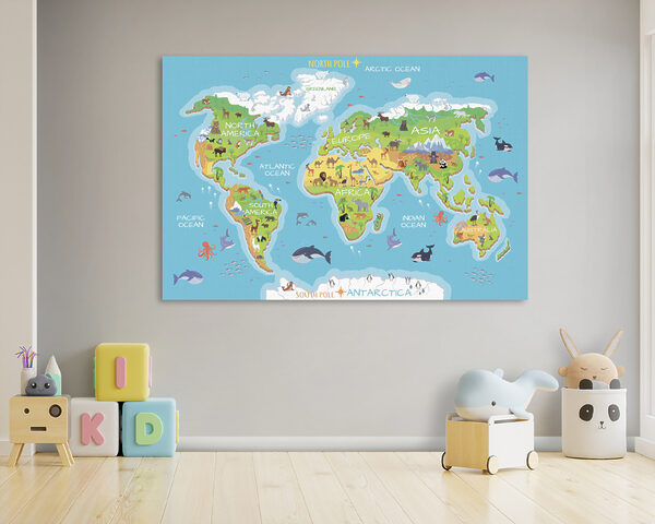 Mapa sveta so zvieratami Mapa sveta so zvieratami