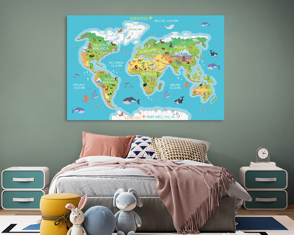Mapa sveta so zvieratami Mapa sveta so zvieratami