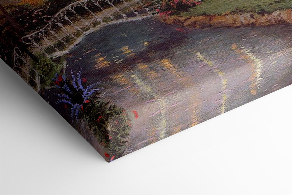 Painting of a house with flowers and a path