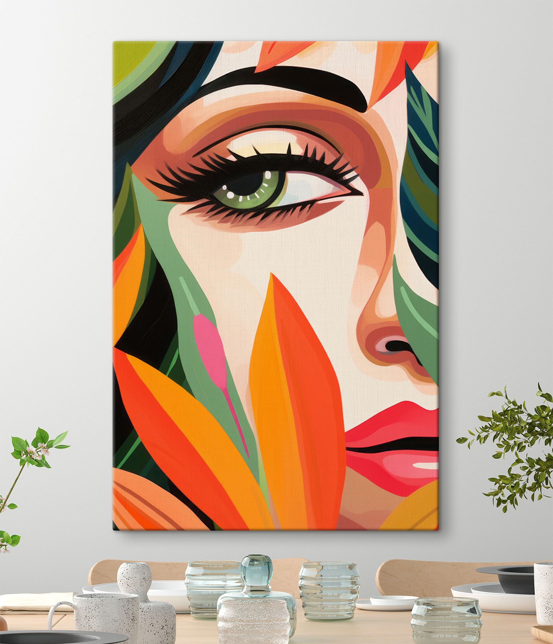 Vibrant colors and captivating gaze