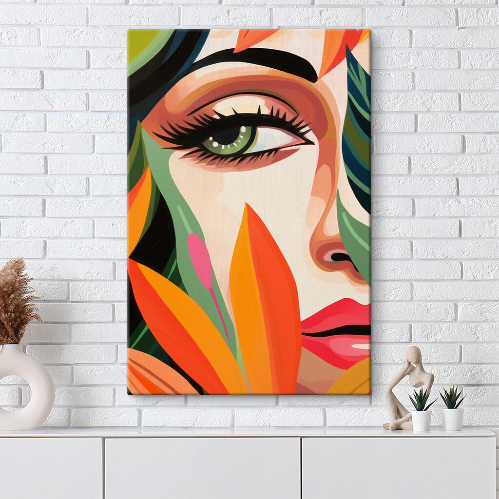 Vibrant colors and captivating gaze